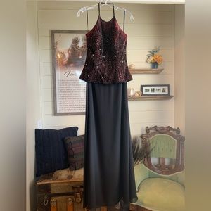 Full length halter formal dress
